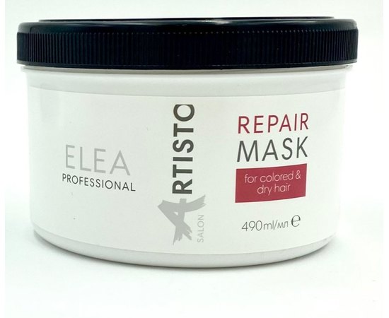 Відновлююча маска для фарбованого та сухого волосся Elea Artisto Salon Repair Mask, фото 