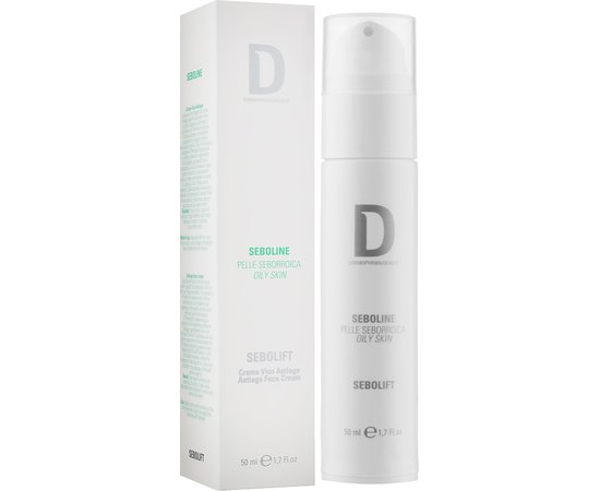 Антивозрастной крем для жирной и комбинированной кожи Dermophisiologique Seboline Sebolift Anti-age for Sensitive Skin, 50ml, изображение 2