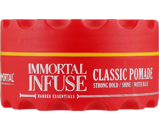 Красная воск-помада для волос Immortal Classic Pomade, 150 ml, изображение 2 Красная воск-помада для волос Immortal Classic Pomade, 150 ml, изображение 2