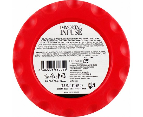 Червона віск-помада для волосся Immortal Classic Pomade, 150 ml, фото _ab__is.image_number.default