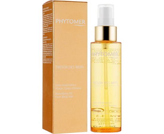 Масло для кожи лица, тела и волос Phytomer Tresor Des Mers Beautifying Oil Face, Body, Hair, 100 ml, изображение 2