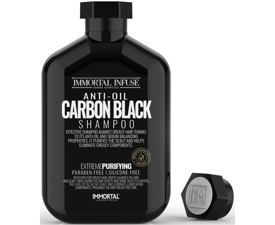 Шампунь для жирного волосся Immortal Infuse Carbon Black Shampoo, 500 ml, фото 