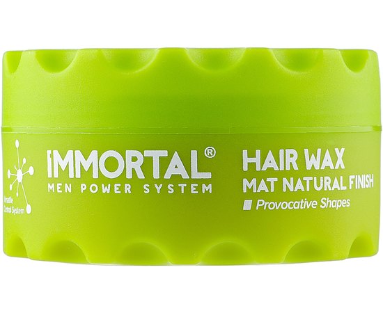 Воск для волос натуральное образование Immortal Mat Natural Finish, 150 ml, фото 