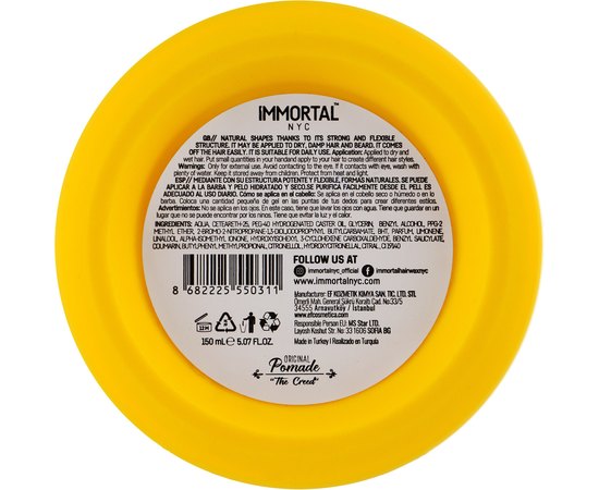 Воск-помада для волос Immortal Pomade The Creed, 150 ml, изображение 2