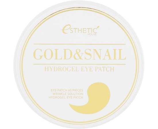 Гидрогелевые патчи для век с экстрактом слизи улитки и золота Esthetic House Gold & Snail Hydrogel Eye Patch, 60 шт
