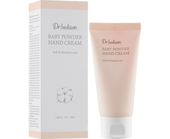 Крем для рук зволожуючий з пудрою Dr.Hedison Baby Powder Hand Cream, 50 ml, фото _ab__is.image_number.default