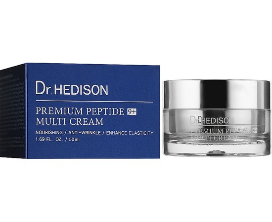 Крем-ремодулятор для лица 9 пептидов Dr.Hedison Premium Peptide Multi 9+ Cream, 50 ml, изображение 2