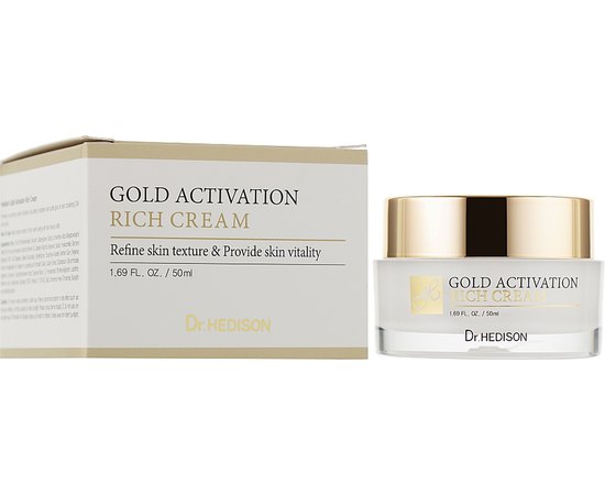 Крем с коллоидным золотом Dr.Hedison Gold Activation Rich Cream, 50 ml, изображение 2