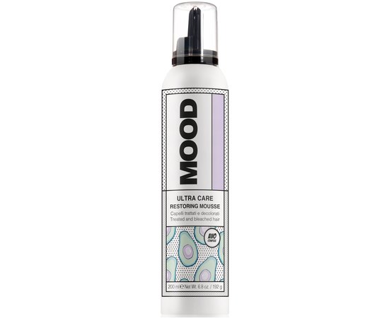 Несмываемый мусс для экспресс-увлажнения волос Mood Ultra Care Restoring Mousse, 200ml, изображение 2