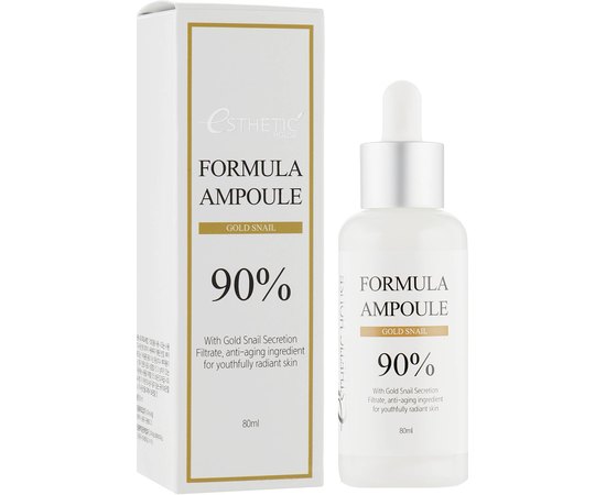 Омолаживающая сыворотка для лица с экстрактом слизи улитки Esthetic House Formula Ampoule Gold Snail, 80 ml, изображение 2