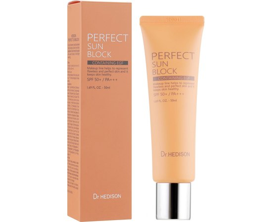 Солнцезащитный крем для лица с антивозрастным эффектом SPF50 Dr.Hedison Perfect Sun Block, 50 ml, изображение 2