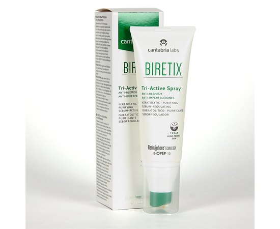 Спрей три-актив анти-акне Cantabria Biretix Triactive Spray, 100 ml, изображение 3