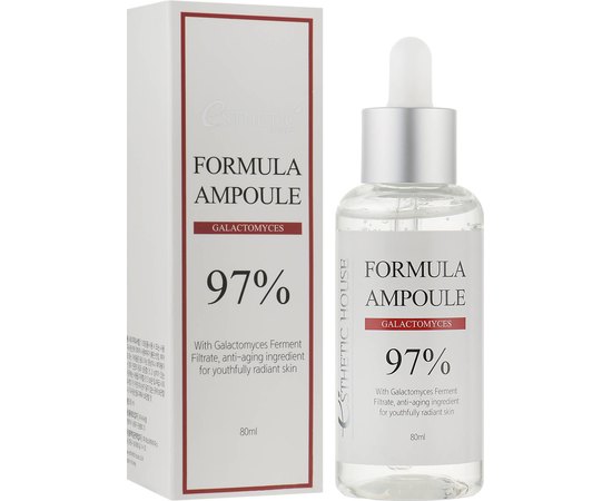 Сыворотка для лица с ферментированными дрожжевыми грибами Esthetic House Formula Ampoule Galactomyces, 80 ml, изображение 2