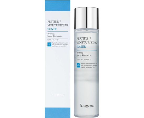 Тоник антивозрастоной увлажняющий 7 пептидов Dr.Hedison Peptide 7 Moisture Toner, 150 ml, изображение 2