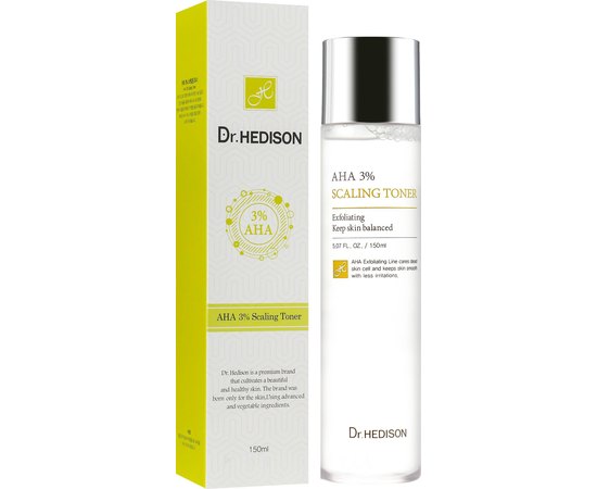 Тоник для проблемной кожи с 3% AHA-кислотами Dr.Hedison AHA 3% Scaling Toner, 150 ml, изображение 2