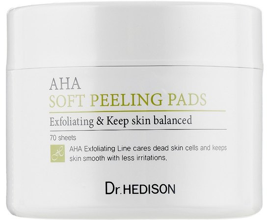 Dr.Hedison AHA Soft Peeling Pads Ватні диски з AHA-кислотами, 70 шт, фото 