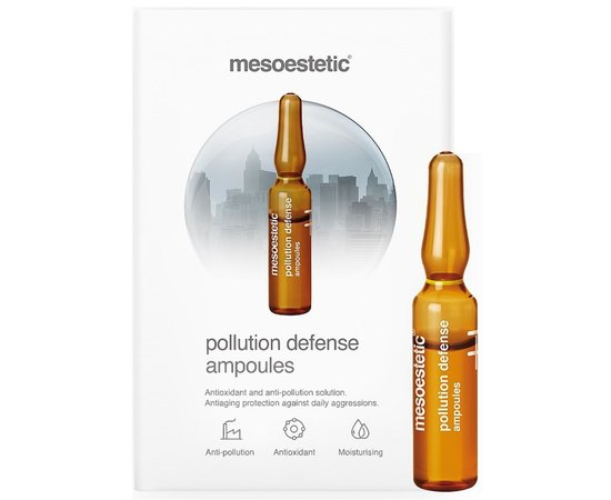 Ампулы антиоксидантные - защита от агрессивных факторов Mesoestetic Pollution Defense Ampoules, 10 х 2 ml