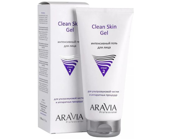 Интенсивный гель для ультразвуковой чистки лица и аппаратных процедур Aravia Professional Clean Skin Gel, 200 ml