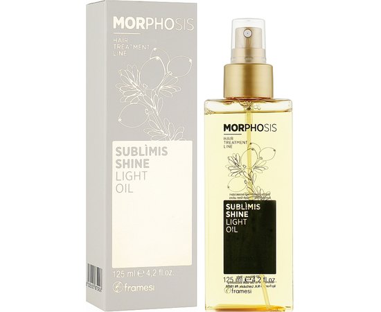 Легкое аргановое масло с блеском Framesi Morphosis Sublimis Shine Light Oil, 125 ml, изображение 2