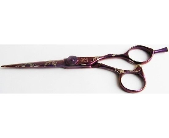 Ножиці перукарські прямі для стрижки Suntachi 09 Pattern Purple 5.5", фото 