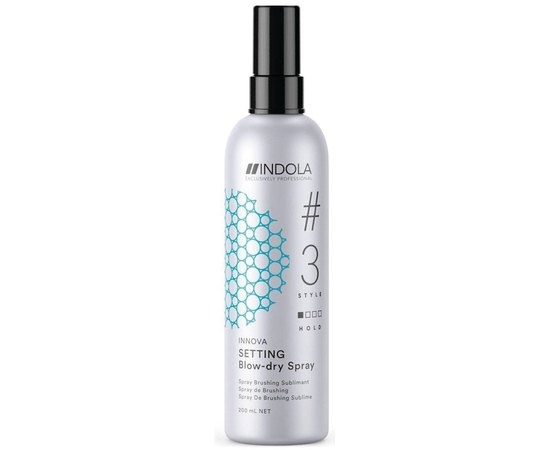 Спрей, що прискорює сушіння волосся феном Indola Setting Blow-dry Spray, 200 ml, фото 