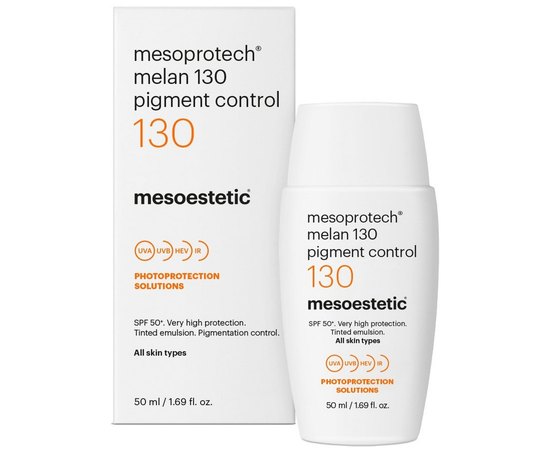 Тональный крем солнцезащитный пигмент контроль SPF50 Mesoestetic Melan 130+ Pigment Control, 50 ml