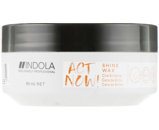 Воск для укладки волос с глянцевым эффектом Indola Act Now Shine Wax, 85 ml