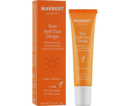 Капли-концентрат для автозагара лица и зоны декольте Marbert Sun Care Self-Tan Drops, 15ml, изображение 4