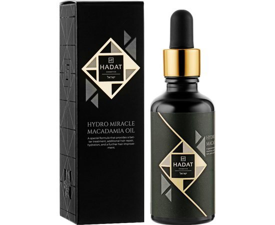 Масло макадамии для волос Hadat Cosmetics Hydro Miracle Macadamia Oil, 50ml, изображение 2