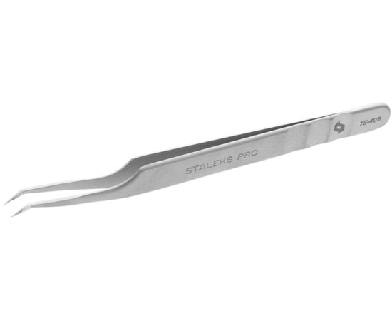 Пинцет профессиональный для ресниц L-Образный Staleks Pro Expert 41 Type 8 Mini L, 70', изображение 2