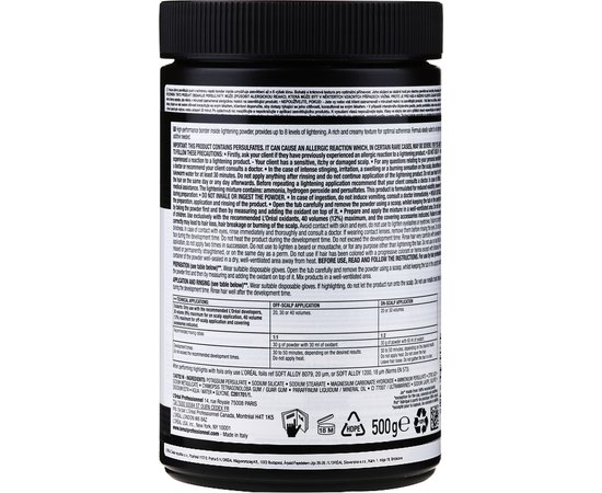 Пудра для осветления с блондером L'Oreal Professionnel Blond Studio MT8 Blonder Inside, 500 g, изображение 2