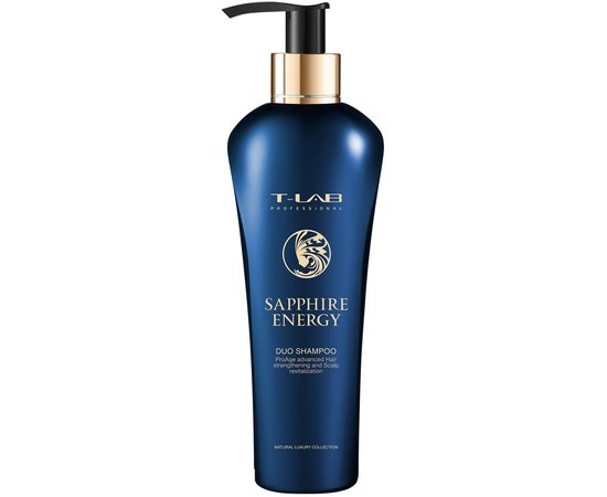 Шампунь для укрепления и анти-эйдж эффекта T-LAB Professional Sapphire Energy Duo Shampoo, 300 ml, фото 
