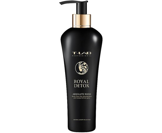 Шампунь-гель для абсолютної детоксикації волосся та тіла T-Lab Professional Royal Detox Absolute Wash, 300 ml, фото 