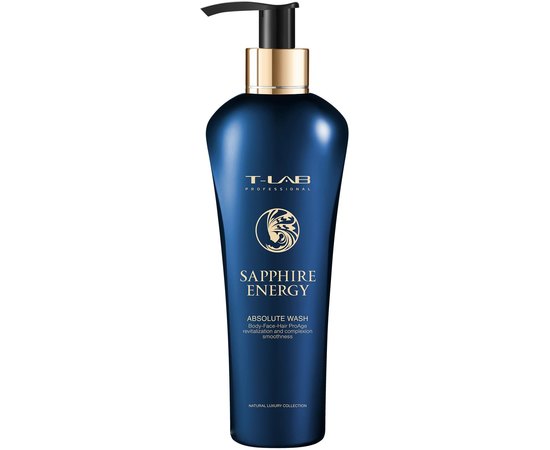 Шампунь-гель для антиэйдж-еффекта волос и тела T-Lab Professional Sapphire Energy Absolute Wash, 300 ml, фото 