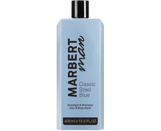 Шампунь та гель для душу Marbert Man Classic Steel Blue Shower Gel & Shampoo, 400ml, фото 