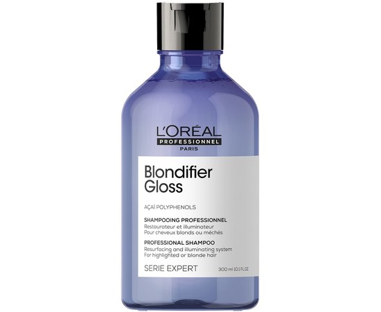 L'Oreal Professionnel Blondifier Shampoo Gloss Шампунь відновлюючий для волосся кольору блонд, 300 мл, фото 