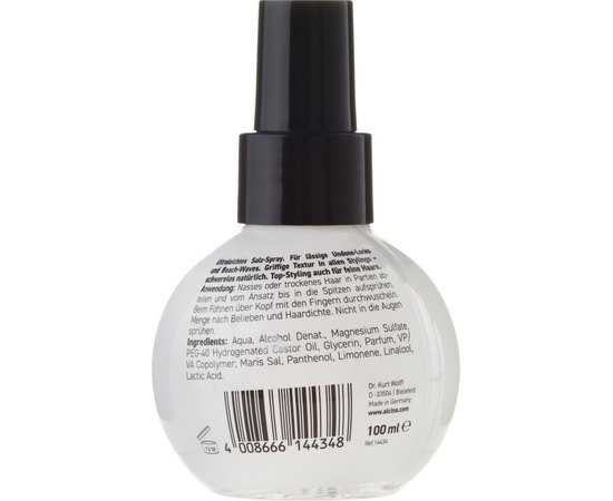 Солевой спрей Alcina Style Ultraleicht Sea Salt Spray, 100 ml, изображение 2