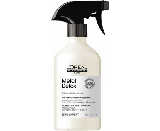 Спрей для нейтрализации металлических накоплений в волосах перед окрашиванием или осветлением L'Oreal Professionnel Metal Detox Anti-deposit Pre-Treatment, 500ml