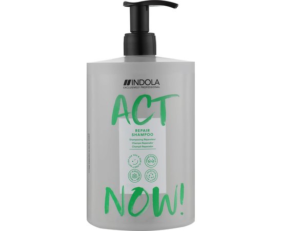 Відновлюючий шампунь для пошкодженого волосся Indola Act Now Repair Shampoo, фото _ab__is.image_number.default