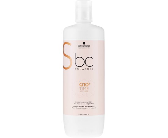 Мицеллярный шампунь для зрелых волос Schwarzkopf Professional Bonacure Time Restore Q10+ Shampoo, изображение 2