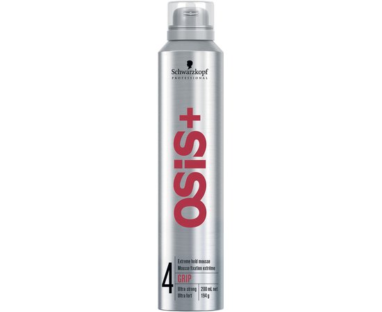 Мус для волосся надсильної фіксації Schwarzkopf Professional Osis+ 4 Grip Volume Extreme Hold Mousse, 200 ml, фото _ab__is.image_number.default