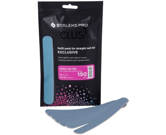 Набор сменных файлов для пилки прямой на мягкой основе Staleks Pro Exclusive 20, 30шт, изображение 2