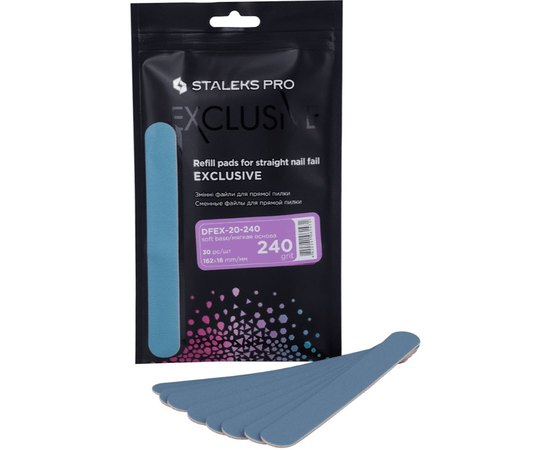 Набор сменных файлов для пилки прямой на мягкой основе Staleks Pro Exclusive 20, 30шт, изображение 4