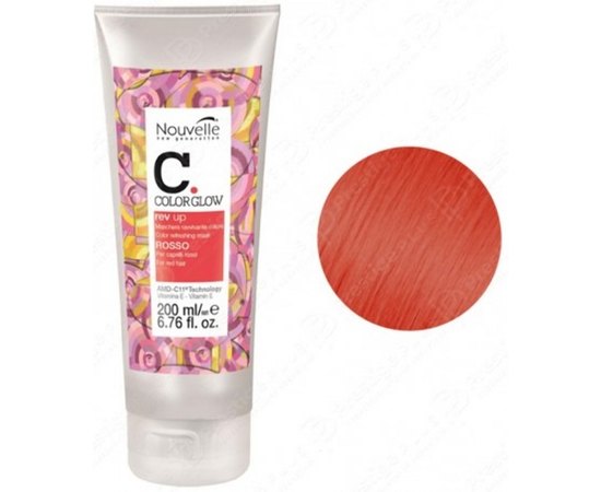 Тонирующая маска Красный Nouvelle Rev Up Color Refreshing Mask Rosso, 200 ml, изображение 2