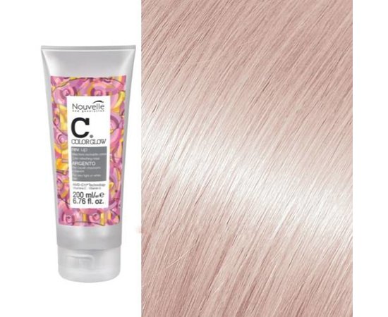 Тонирующая маска Платина Nouvelle Rev Up Color Refreshing Mask Argento, 200 ml, изображение 2