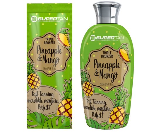 Лосьон с бронзаторами 3X SuperTan Pineapple & Mango, изображение 4