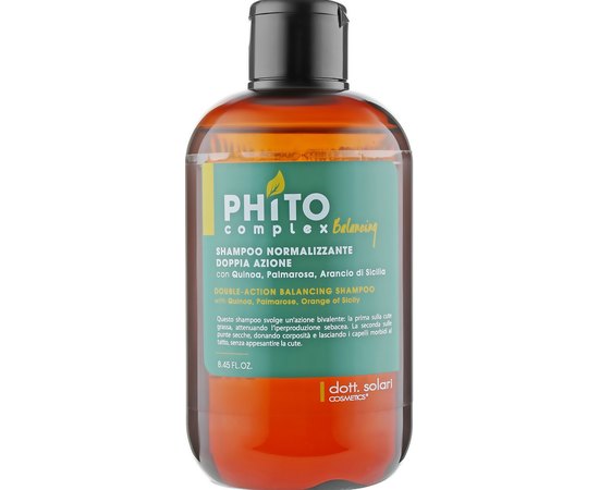 Балансирующий шампунь двойного действия Dott. Solari Phito Complex Balancing Double-Action Shampoo