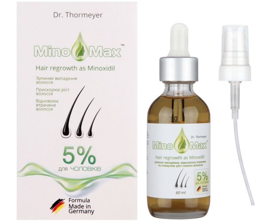 Лосьон для стимуляции роста волос у мужчин 5% MinoMax Hair Regrowth 5%, 60 ml, изображение 3 Лосьон для стимуляции роста волос у мужчин 5% MinoMax Hair Regrowth 5%, 60 ml, изображение 3