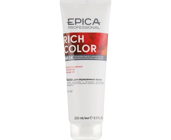 Epica Rich Color Mask Маска для фарбованого волосся з маслом макадамії і екстрактом виноградних кісточок, фото 