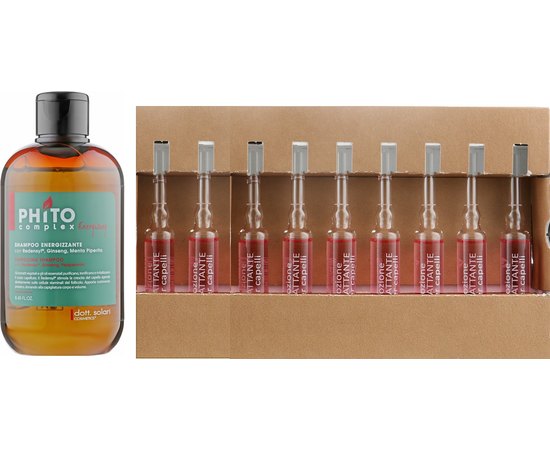 Набор для стимулирования роста волос Dott. Solari Phito Complex Energizing Kit Red